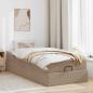 Preview: Ottoman-Bett mit Matratze Cappuccino-Braun 90x200 cm Kunstleder