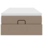 Preview: Ottoman-Bett mit Matratze Cappuccino-Braun 90x200 cm Kunstleder