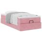 Preview: Ottoman-Bett mit Matratze Rosa 80x200 cm Samt