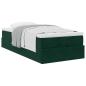 Preview: Ottoman-Bett mit Matratze Dunkelgrün 80x200 cm Samt