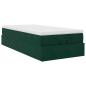 Preview: Ottoman-Bett mit Matratze Dunkelgrün 80x200 cm Samt