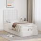 Preview: Ottoman-Bett mit Matratze Weiß 80x200 cm Kunstleder