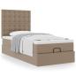Preview: Ottoman-Bett mit Matratze Cappuccino-Braun 90x200 cm Kunstleder