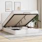 Preview: ARDEBO.de - Ottoman-Bett mit Matratzen & LEDs Weiß 200x200 cm Kunstleder