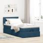 Preview: Ottoman-Bett mit Matratze Dunkelblau 90x190 cm Samt