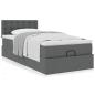 Preview: Ottoman-Bett mit Matratze Dunkelgrau 100x200 cm Stoff