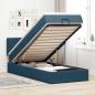 Preview: ARDEBO.de - Ottoman-Bett mit Matratze Dunkelblau 80x200 cm Samt