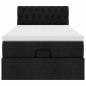 Preview: Ottoman-Bett mit Matratze Schwarz 90x190 cm Stoff