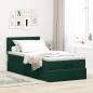 Preview: Ottoman-Bett mit Matratze Dunkelgrün 90x190 cm Samt
