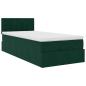 Preview: Ottoman-Bett mit Matratze Dunkelgrün 90x190 cm Samt