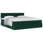 Preview: Ottoman-Bett mit Matratzen Dunkelgrün 160x200 cm Samt