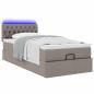 Preview: Ottoman-Bett mit Matratze & LEDs Taupe 80x200 cm Stoff