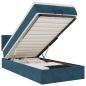 Preview: Ottoman-Bett mit Matratze & LEDs Dunkelblau 90x190 cm Samt