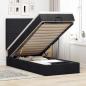 Preview: ARDEBO.de - Ottoman-Bett mit Matratze Schwarz 90x190 cm Stoff