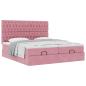Preview: Ottoman-Bett mit Matratzen Rosa 160x200 cm Samt