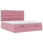 Preview: Ottoman-Bett mit Matratzen Rosa 160x200 cm Samt