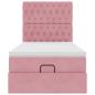 Preview: Ottoman-Bett mit Matratzen & LEDs Rosa 80x200 cm Samt