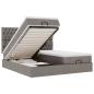Preview: Ottoman-Bett mit Matratzen & LEDs Taupe 180x200 cm Stoff