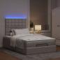 Preview: Ottoman-Bett mit Matratze & LEDs Taupe 120x200 cm Stoff