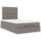 Preview: Ottoman-Bett mit Matratze & LEDs Taupe 120x200 cm Stoff