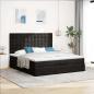 Preview: Ottoman-Bett mit Matratzen Schwarz 200x200 cm Samt