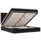 Preview: Ottoman-Bett mit Matratzen & LEDs Schwarz 200x200 cm Samt