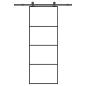 Preview: ARDEBO.de - Schiebetür mit Beschlag 76x205 cm ESG-Glas & Aluminium