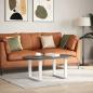 Preview: Couchtischbeine U-Form 2 Stk. Weiß 50x(42-43) cm Stahl