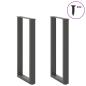 Preview: Konsolentischbeine U-Form 2 Stk. Anthrazit 38x(72-73) cm Stahl