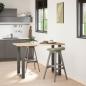 Preview: Bartischbeine U-Form 2 Stk. Anthrazit 60x(90-91) cm Stahl