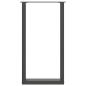 Preview: Bartischbeine U-Form 2 Stk. Anthrazit 40x(90-91) cm Stahl