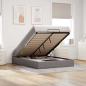 Preview: ARDEBO.de - Ottoman-Bett mit Matratze Taupe 140x190 cm Stoff