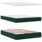 Preview: Ottoman-Bett mit Matratze Dunkelgrün 140x190 cm Samt