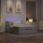 Preview: Ottomanische Bett mit Matratze & LEDs Taupe 140x190 cm Stoff