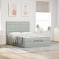 Preview: Ottoman-Bett mit Matratzen Hellgrau 140x190 cm Samt