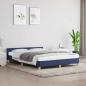 Preview: ARDEBO.de - Bettgestell mit Kopfteil ohne Matratze Blau 140x200 cm Stoff