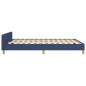 Preview: Bettgestell mit Kopfteil ohne Matratze Blau 140x200 cm Stoff