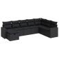 Preview: 8-tlg. Garten-Sofagarnitur mit Kissen Schwarz Poly Rattan