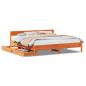 Preview: Massivholzbett ohne Matratze Wachsbraun 160x200 Kiefernholz
