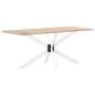 Preview: Esstischbein in Spinnenform Weiß 150x78x(72-73) cm Stahl