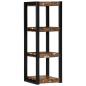 Preview: ARDEBO.de - Wandregal Mehrfarbig 35x35x100 cm Altholz Massivholz