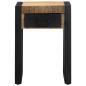 Preview: Beistelltisch 35x35x50 cm Raues Massivholz Mango