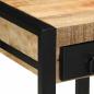 Preview: Beistelltisch 35x35x50 cm Raues Massivholz Mango