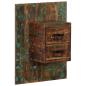 Preview: ARDEBO.de - Nachttisch Mehrfarbig 60x32x80 cm Altholz Massiv