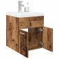Preview: ARDEBO.de - Waschbeckenunterschrank mit Einbaubecken und Wasserhahn