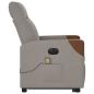 Preview: Elektrischer Massagesessel mit Aufstehhilfe Taupe Stoff