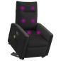 Preview: Massagesessel mit Aufstehhilfe Schwarz Stoff
