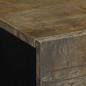Preview: Nachttisch Hellgrau 50x33x60 cm Massivholz Mango