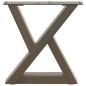 Preview: Couchtischbeine 2 Stk. Naturstahl 40x(30-31,3) cm Stahl