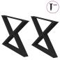 Preview: Couchtischbeine 2 Stk. Schwarz 70x(42-43,3) cm Stahl
